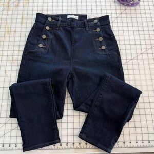 Loft button front Sailor Style skinny jeans